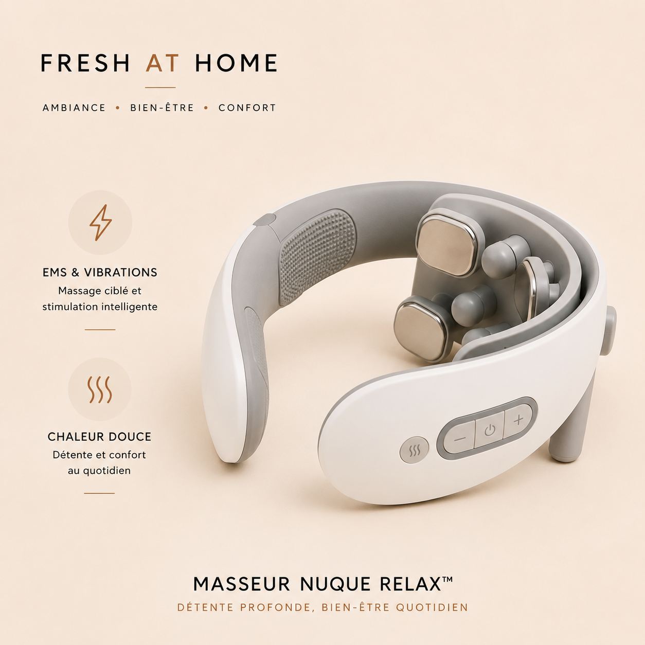 Masseur Nuque Relax blanc Fresh At Home